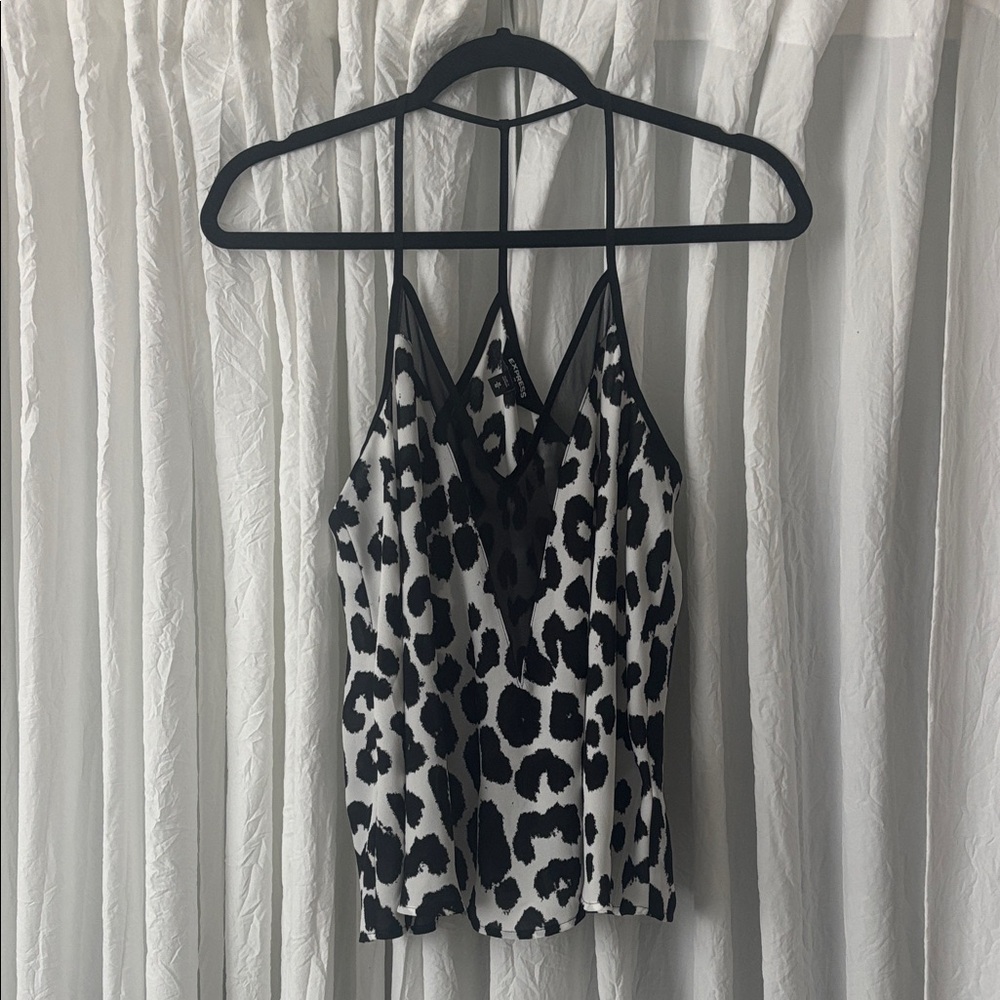 Express Black and White Patterned Camisole